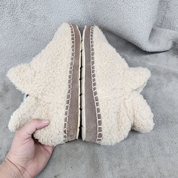 L.L. Bean Shoes Womens Size 10 Cream Cozy Shearling Slippers - Picture 7 of 12
